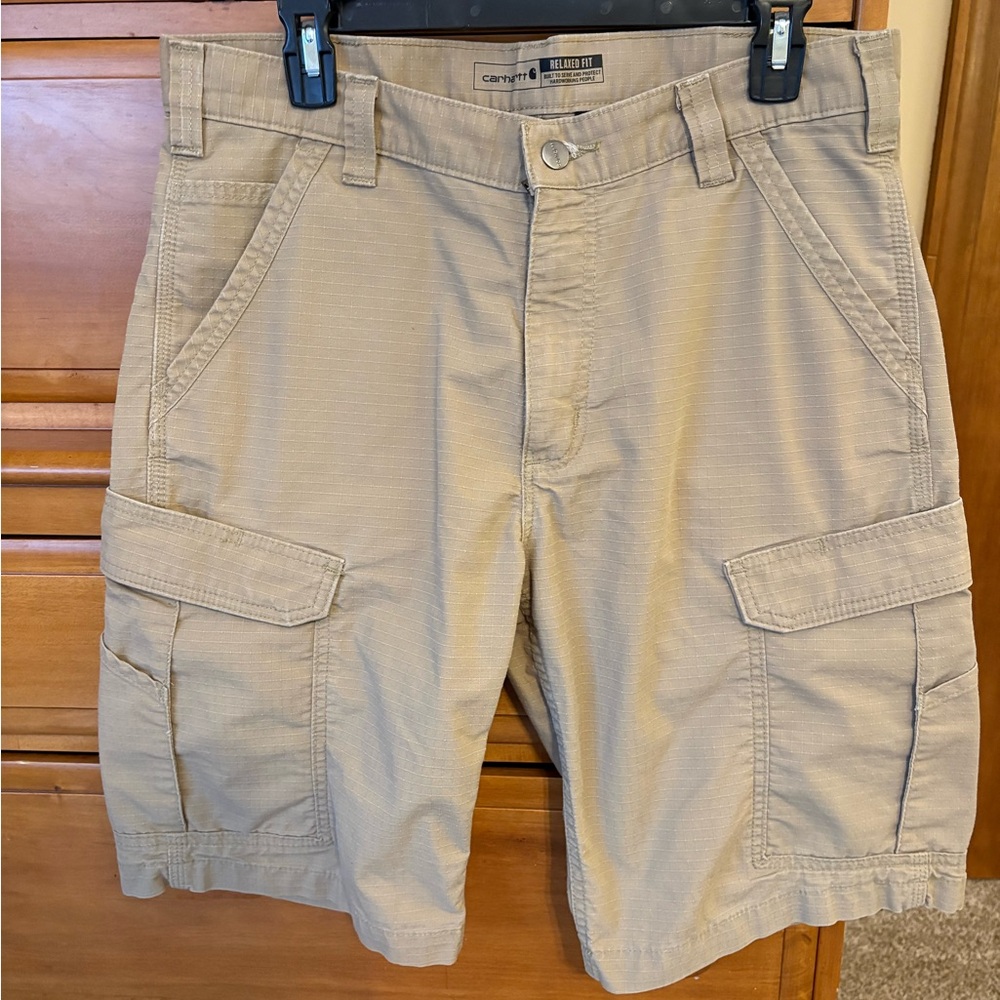 Carhartt Tan Utility lightweight Cargo Shorts 34